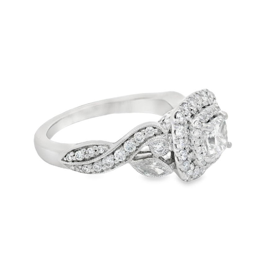 Neil Lane Double Halo Twist Floral Engagement Ring