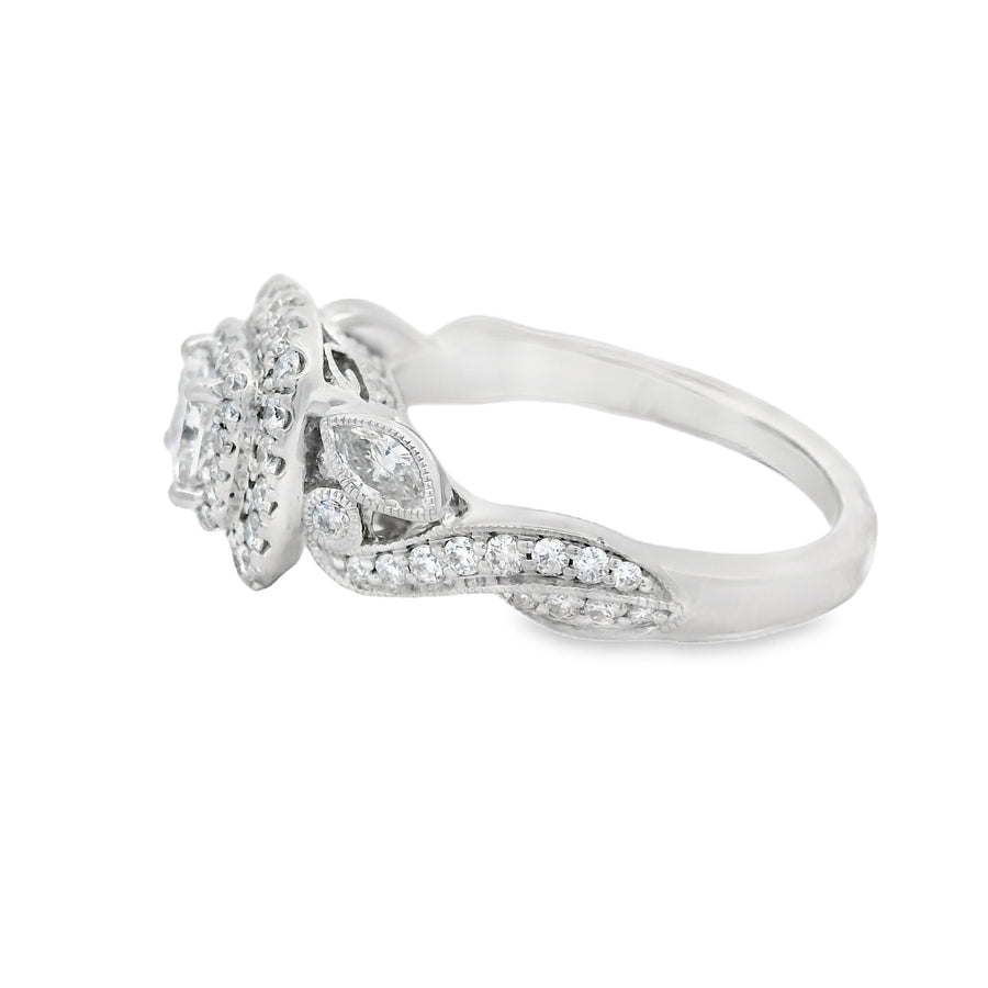 Neil Lane Double Halo Twist Floral Engagement Ring