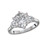 Romance 3 Stone Semi-Mount Diamond Ring