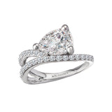 Semi-Mount Diamond Wave Band Engagement Ring
