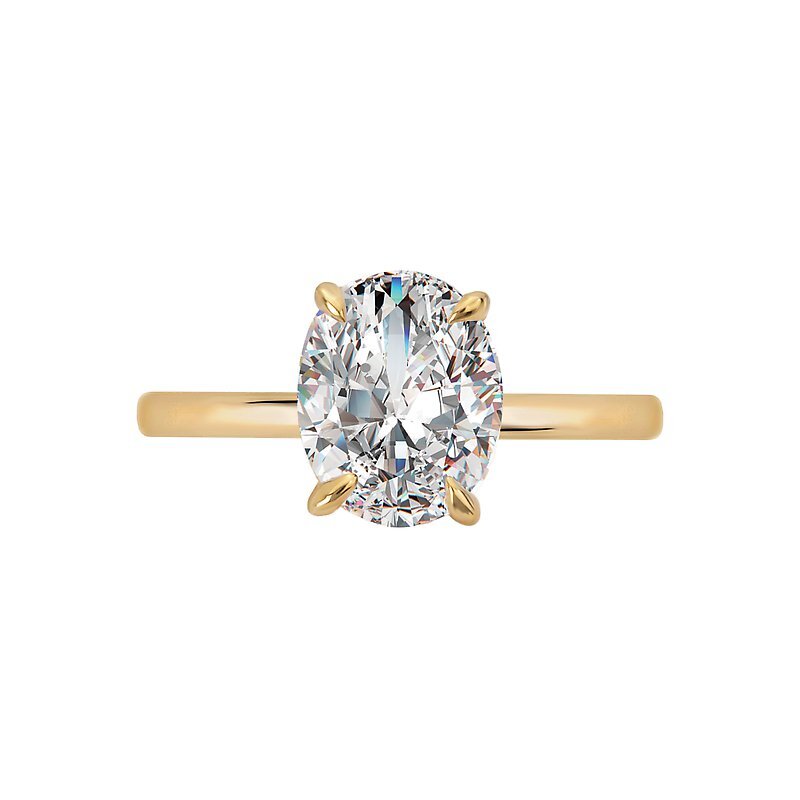 Romance Diamond Hidden Halo Engagement Ring
