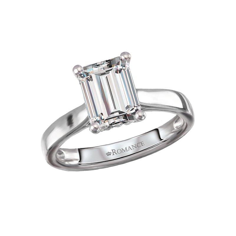 Romance Hidden Halo Semi-Mount Diamond Engagement Ring