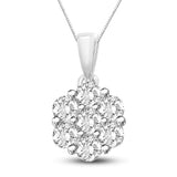 White Gold 1/2CTW Diamond Flower Pendant