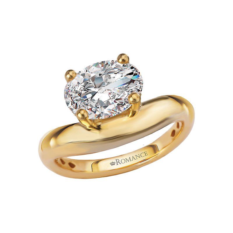 Solitaire Hidden Halo Diamond Engagement Ring