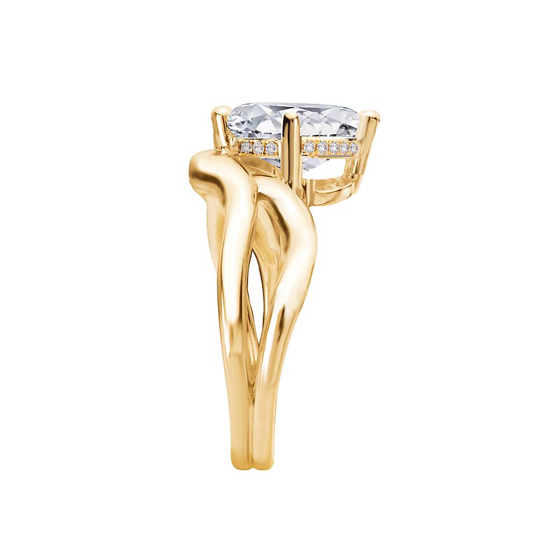 Hidden Halo Semi-Mount Diamond Engagement Ring