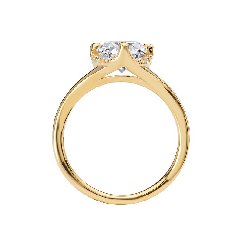 Bold Band Semi-Mount Diamond Engagement Ring