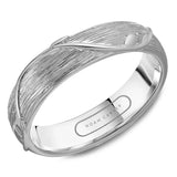 Noam Carver TDH 6MM Men’s Wedding Band – 14K White Gold, Size 8.25