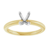 Stuller 14K Yellow/White 7x5 mm Oval Solitaire Engagement Ring Mounting