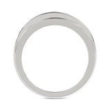 MEN’S BAND 1.00CT ROUND DIAMOND 10K WHITE GOLD