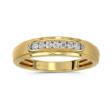 MEN’S BAND 0.25CT ROUND DIAMOND 10K YELLOW GOLD