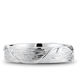 Noam Carver TDH 6MM Men’s Wedding Band – 14K White Gold, Size 8.25