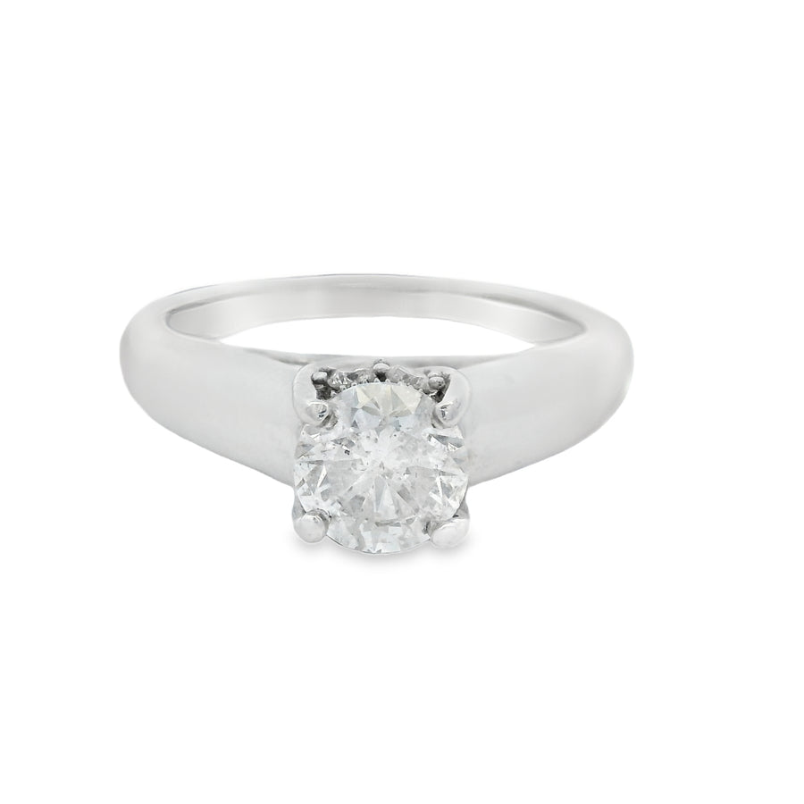 Certified Accented Solitare Diamond Engagement Ring