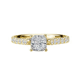 Peg Head Semi-Mount Diamond Ring