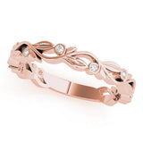 Floral Diamond Wedding Band