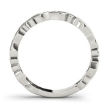 Floral Diamond Wedding Band