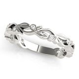 Floral Diamond Wedding Band