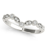 Vintage Inspired Curved Diamond Wedding Band
