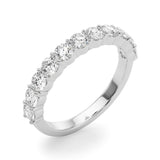 Overnight 85359-1/4 14K White Gold .84cttw Lab Grown Diamond Half Eternity Band – Ladies Ring