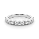 Overnight 85359-1 14K White Gold 1.61cttw Lab Grown Diamond Half Eternity Band – Ladies Ring