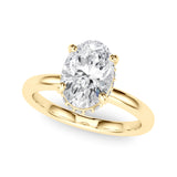 Overnight 14K Gold Oval Engagement Ring Setting with 0.26cttw Halo & Hidden Halo Diamonds (Model 85449-10X7)