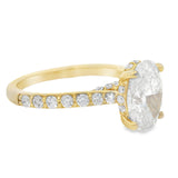 Hidden Halo Oval Lab Grown Diamond Engagement Ring