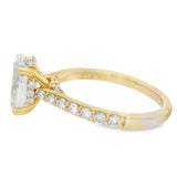 Hidden Halo Oval Lab Grown Diamond Engagement Ring