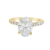 Hidden Halo Oval Lab Grown Diamond Engagement Ring