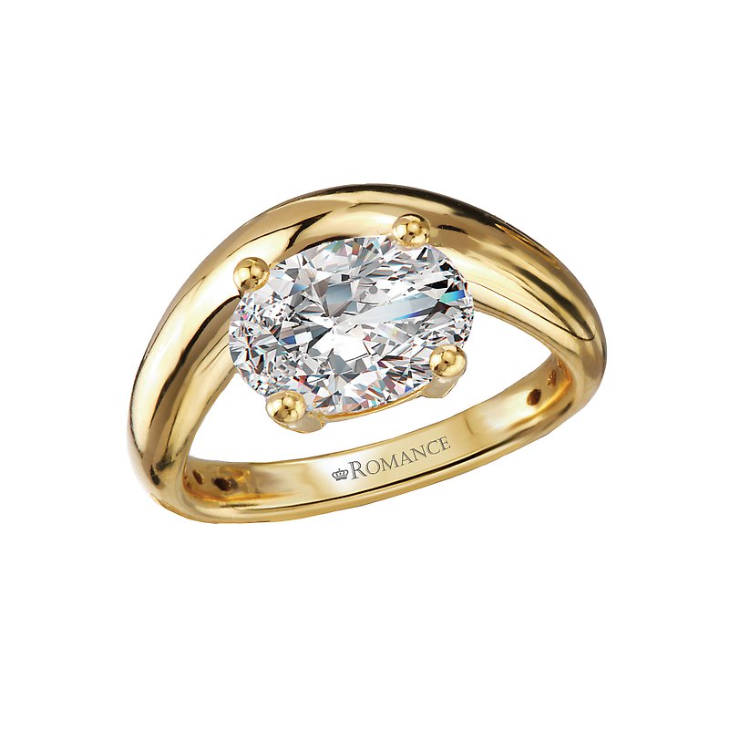 Solitaire Hidden Halo Diamond Engagement Ring