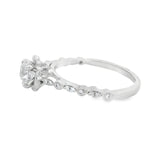 GIA Certified Cushion Diamond Halo Style Engagement RIng