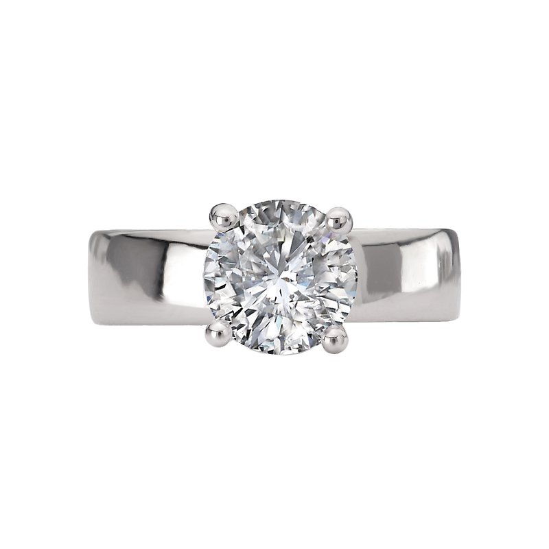 Bold Band Semi-Mount Diamond Engagement Ring