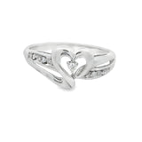 White Gold Heart Diamond Engagement Ring