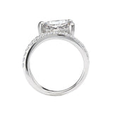 Semi-Mount Diamond Wave Band Engagement Ring