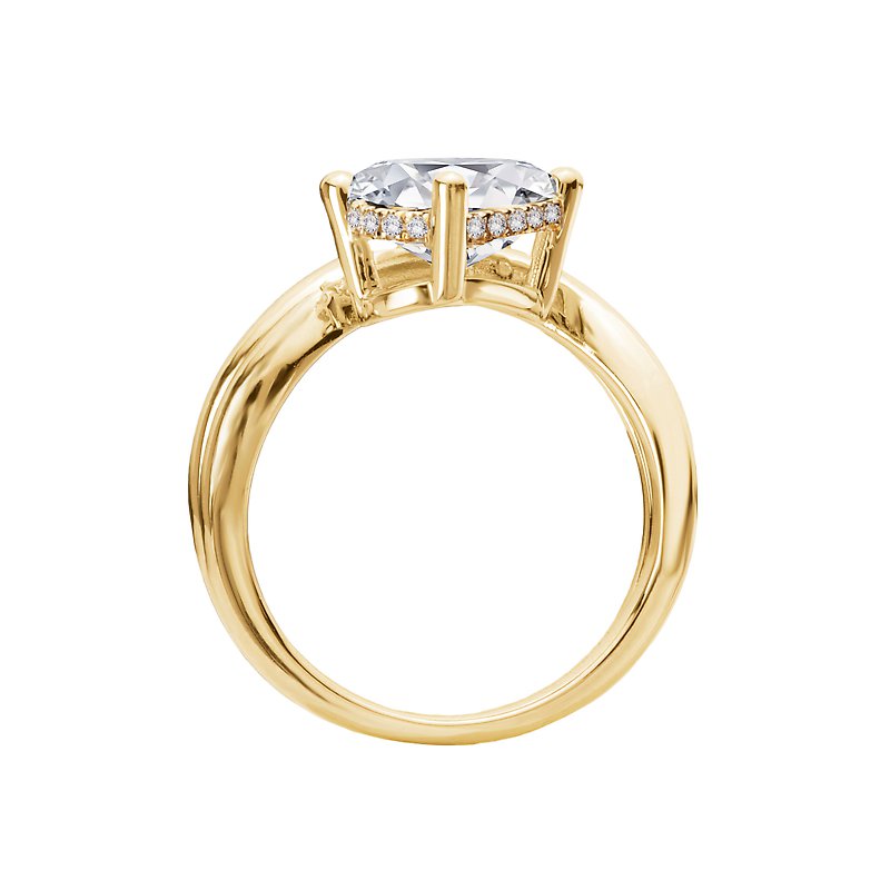 Hidden Halo Semi-Mount Diamond Engagement Ring