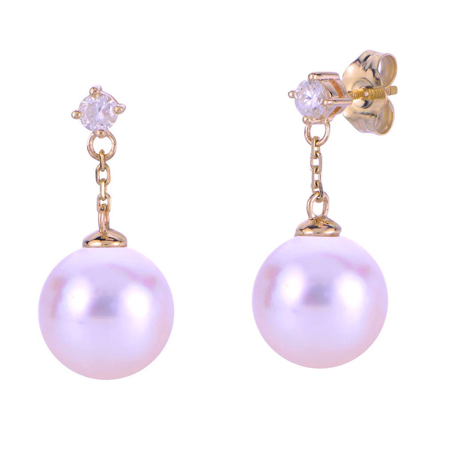 14KT Rose Gold Akoya Pearl Earring