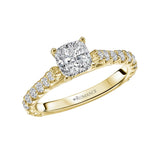 Peg Head Semi-Mount Diamond Ring
