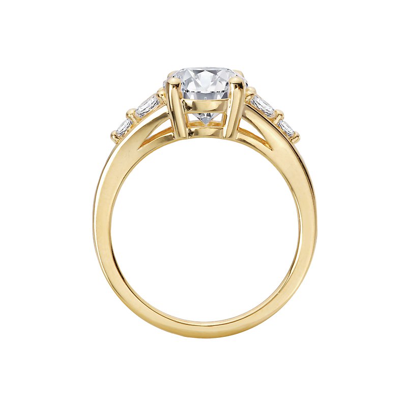 Split Shank Semi-Mount Diamond Engagement Ring