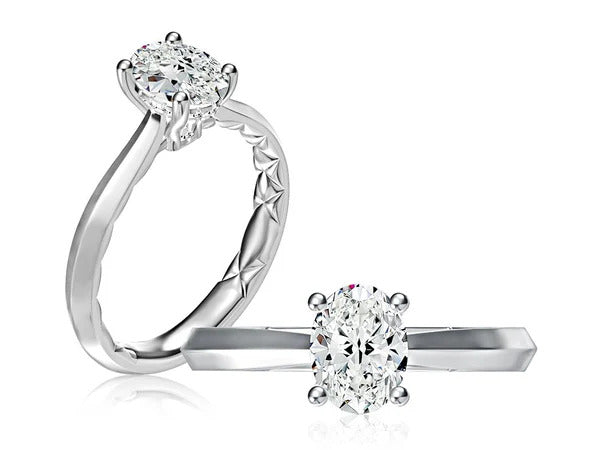 .Jaffe Engagement Rings Oval Solitaire Diamond Engagement Ring