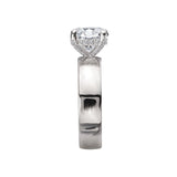 Bold Band Semi-Mount Diamond Engagement Ring