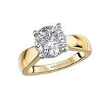 Diamond Semi-Mount Hidden Halo Engagement Ring