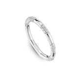 Noam Carver A089-01WZ-FCYB – Contemporary Station Style Diamond Engagement Ring, Platinum with Accent Diamonds