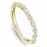 Noam Carver A091-02YM – Vintage Marquise & Round Diamond Euro Shank Engagement Ring, 18K Yellow Gold