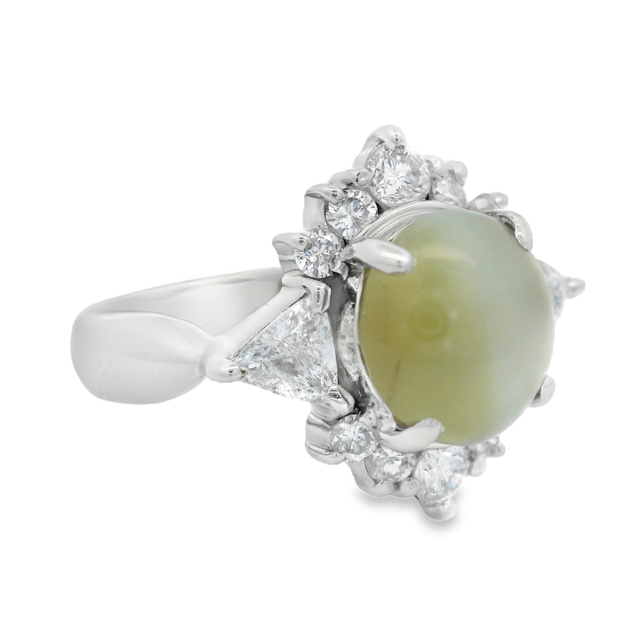 Platinum Vintage Chrysoberyl Cats Eye Ring