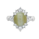 Platinum Vintage Chrysoberyl Cats Eye Ring