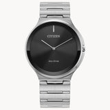 Citizen AR3110-52E Stiletto – Unisex Eco-Drive Ultra-Thin Stainless Steel Black Dial Watch