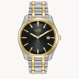 Citizen AU1044-58E Corso – Men’s Eco-Drive Two-Tone Black Dial Stainless Steel Bracelet Watch