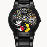 Citizen AU1095-57W Mickey Fiesta Eco-Drive Black Stainless Steel Disney Watch