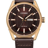 Citizen Eco-Drive AW0083-08X Drive – Green Dial, Brown Leather Strap, Stainless Steel Men’s Watch