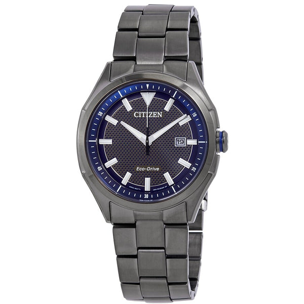 Citizen AW1147-52L Drive Weekender – Men’s Eco-Drive Black Ion-Plated Stainless Steel Blue Dial Watch