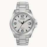 Citizen AW1430-86A Chandler Garrison – Men’s Eco-Drive Stainless Steel Silver Dial Field Watch