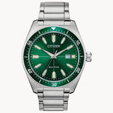 Citizen AW1598-70X Brycen Sport – Men’s Eco-Drive Stainless Steel Green Dial 43mm Watch